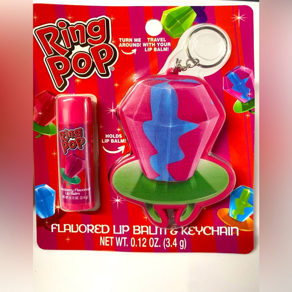 Ring Pop Flavored Lip Balm & Key Chain / New